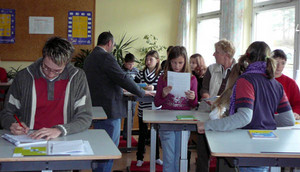 Deutschlandpremiere: kybun im Klassenzimmer